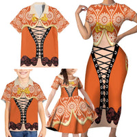 Personalised Netherlands Koningsdag 2025 Family Matching Short Sleeve Bodycon Dress and Hawaiian Shirt King's Day Dutch Costume Spirit