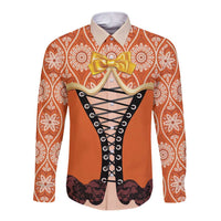 Personalised Netherlands Koningsdag 2025 Long Sleeve Button Shirt King's Day Dutch Costume Spirit