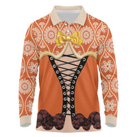 Personalised Netherlands Koningsdag 2025 Long Sleeve Polo Shirt King's Day Dutch Costume Spirit