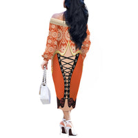 Personalised Netherlands Koningsdag 2025 Off The Shoulder Long Sleeve Dress King's Day Dutch Costume Spirit