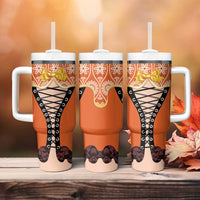 Netherlands Koningsdag 2025 Tumbler With Handle King's Day Dutch Costume Spirit