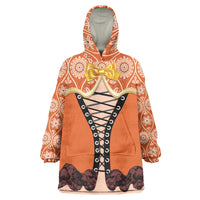 Personalised Netherlands Koningsdag 2025 Wearable Blanket Hoodie King's Day Dutch Costume Spirit