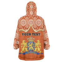 Personalised Netherlands Koningsdag 2025 Wearable Blanket Hoodie King's Day Dutch Costume Spirit