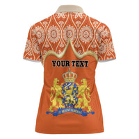 Personalised Netherlands Koningsdag 2025 Women Polo Shirt King's Day Dutch Costume Spirit