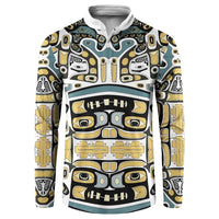 Canada Chilkat Pattern Button Sweatshirt Haida Spirit