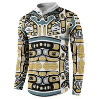 Canada Chilkat Pattern Button Sweatshirt Haida Spirit