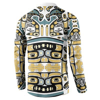 Canada Chilkat Pattern Button Sweatshirt Haida Spirit