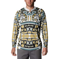 Canada Chilkat Pattern Button Sweatshirt Haida Spirit