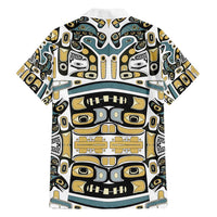 Canada Chilkat Pattern Family Matching Off Shoulder Maxi Dress and Hawaiian Shirt Haida Spirit