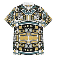 Canada Chilkat Pattern Family Matching Short Sleeve Bodycon Dress and Hawaiian Shirt Haida Spirit