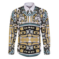 Canada Chilkat Pattern Family Matching Short Sleeve Bodycon Dress and Hawaiian Shirt Haida Spirit