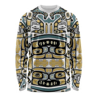 Canada Chilkat Pattern Long Sleeve Shirt Haida Spirit