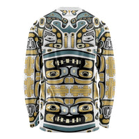 Canada Chilkat Pattern Long Sleeve Shirt Haida Spirit