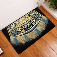 Canada Chilkat Pattern Rubber Doormat Haida Spirit