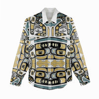 Canada Chilkat Pattern Women Casual Shirt Haida Spirit