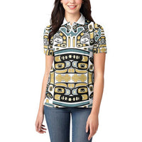 Canada Chilkat Pattern Women Polo Shirt Haida Spirit