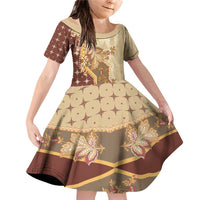 Mughal Empire Motif Unique Family Matching Off Shoulder Short Dress and Hawaiian Shirt