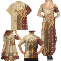 Mughal Empire Motif Unique Family Matching Summer Maxi Dress and Hawaiian Shirt