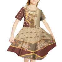 Mughal Empire Motif Unique Kid Short Sleeve Dress