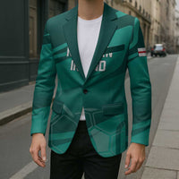 Custom Football 2026 Northern Ireland Blazer Green and White Army