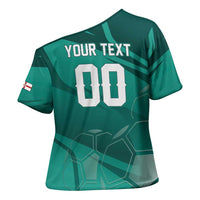 Custom Football 2026 Northern Ireland Cross Shoulder Shirt Green and White Army