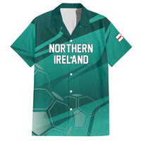 Custom Football 2026 Northern Ireland Hawaiian Shirt Green and White Army