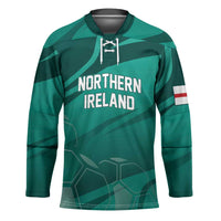 Custom Football 2026 Northern Ireland Hockey Jersey Green and White Army