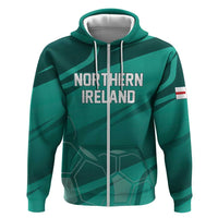 Custom Football 2026 Northern Ireland Hoodie Green and White Army