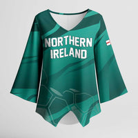 Custom Football 2026 Northern Ireland Kimono Sleeve Blouse Green and White Army