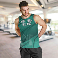 Custom Football 2026 Northern Ireland Men Tank Top Green and White Army