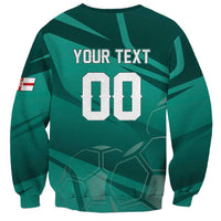 Custom Football 2026 Northern Ireland Sweatshirt Green and White Army