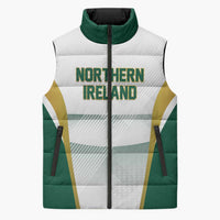 Custom Football 2026 Northern Ireland Sleeveless Puffer Jacket GAWA Norn Iron Go Champion