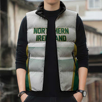 Custom Football 2026 Northern Ireland Sleeveless Puffer Jacket GAWA Norn Iron Go Champion