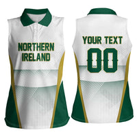 Custom Football 2026 Northern Ireland Women Sleeveless Polo Shirt GAWA Norn Iron Go Champion