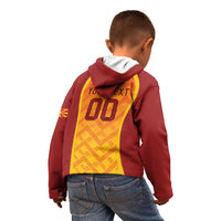 Custom Football 2026 Macedonia Kid Hoodie The Red Devils Go Glory