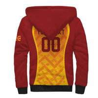 Custom Football 2026 Macedonia Sherpa Hoodie The Red Devils Go Glory