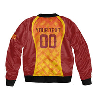 Custom Football 2026 Macedonia Sleeve Zip Bomber Jacket The Red Devils Go Glory