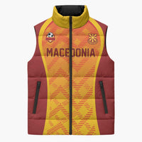 Custom Football 2026 Macedonia Sleeveless Puffer Jacket The Red Devils Go Glory