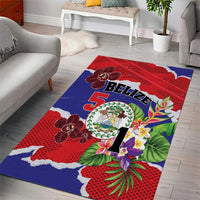 Belize 501 Tropical Black Orchid Area Rug Grunge Stylized