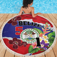 Belize 501 Tropical Black Orchid Beach Blanket Grunge Stylized
