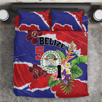 Belize 501 Tropical Black Orchid Bedding Set Grunge Stylized