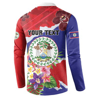 Personalised Belize 501 Tropical Black Orchid Button Sweatshirt Grunge Stylized