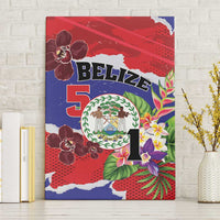 Belize 501 Tropical Black Orchid Canvas Wall Art Grunge Stylized