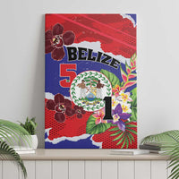 Belize 501 Tropical Black Orchid Canvas Wall Art Grunge Stylized