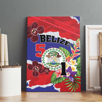 Belize 501 Tropical Black Orchid Canvas Wall Art Grunge Stylized