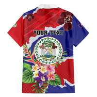 Personalised Belize 501 Tropical Black Orchid Family Matching Long Sleeve Bodycon Dress and Hawaiian Shirt Grunge Stylized