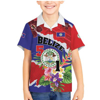 Personalised Belize 501 Tropical Black Orchid Family Matching Mermaid Dress and Hawaiian Shirt Grunge Stylized