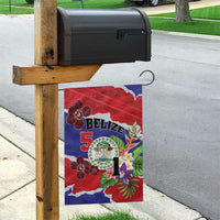 Belize 501 Tropical Black Orchid Garden Flag Grunge Stylized