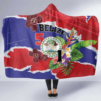 Belize 501 Tropical Black Orchid Hooded Blanket Grunge Stylized