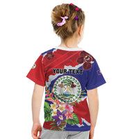 Personalised Belize 501 Tropical Black Orchid Kid T Shirt Grunge Stylized